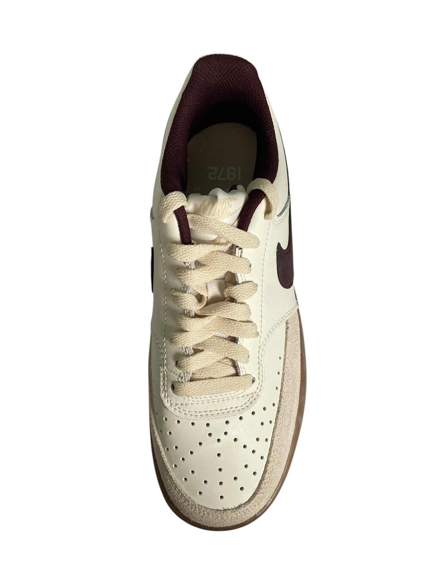 Authentic Nike Court Vision Low Sail/Burgundy Trainers