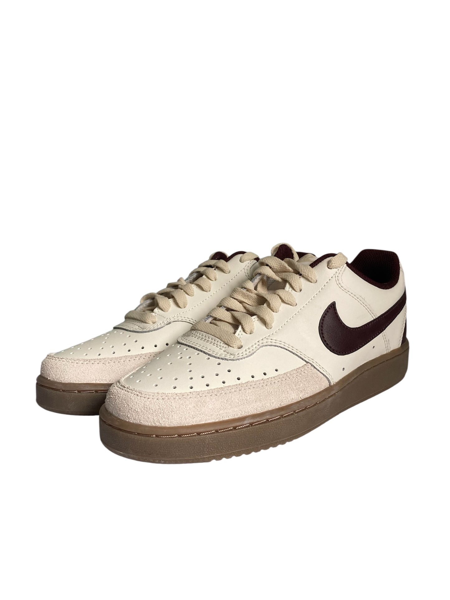 Authentic Nike Court Vision Low Sail/Burgundy Trainers