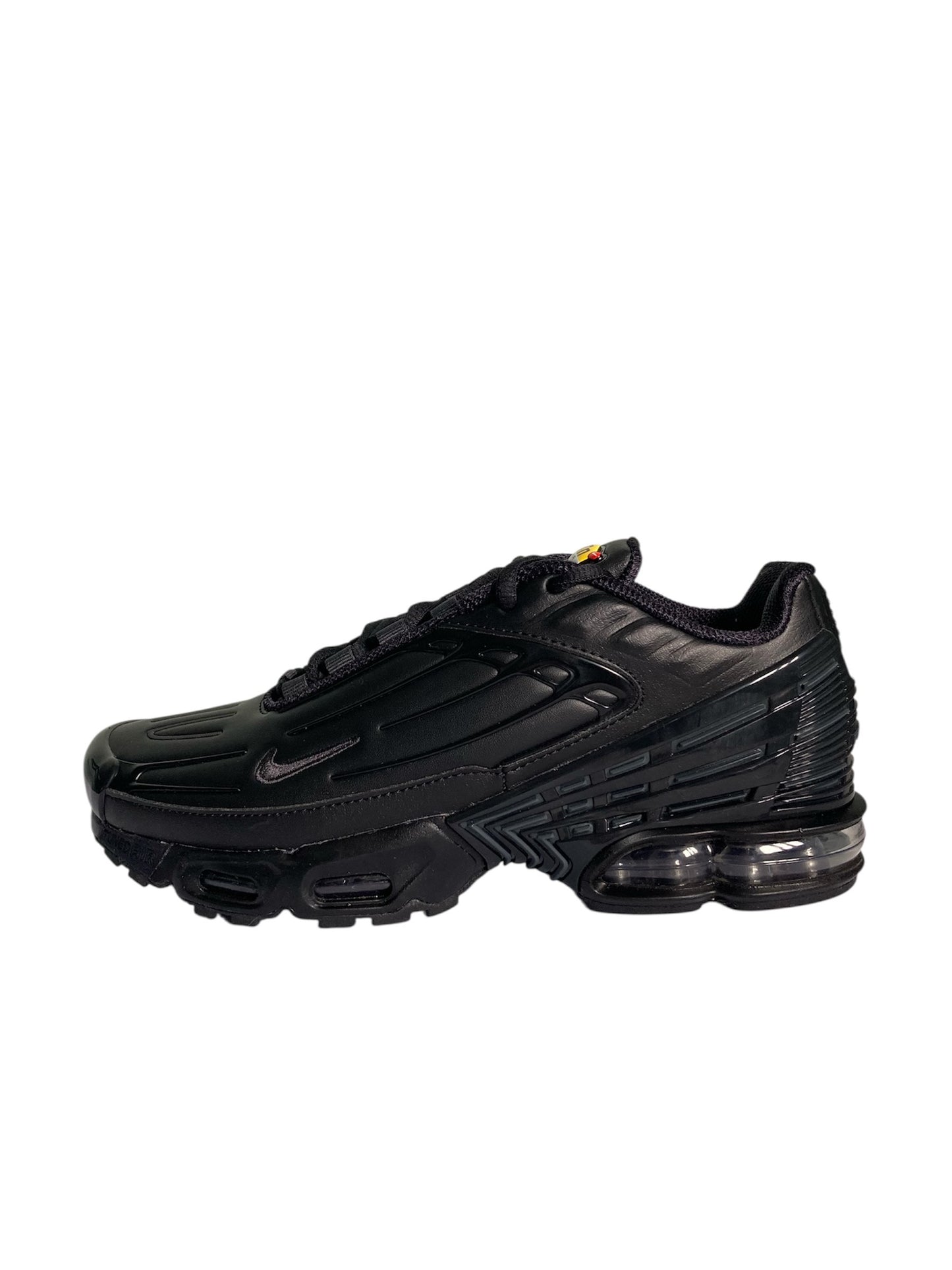 Authentic Nike Air Max Plus 3 Leather Triple Black Trainers