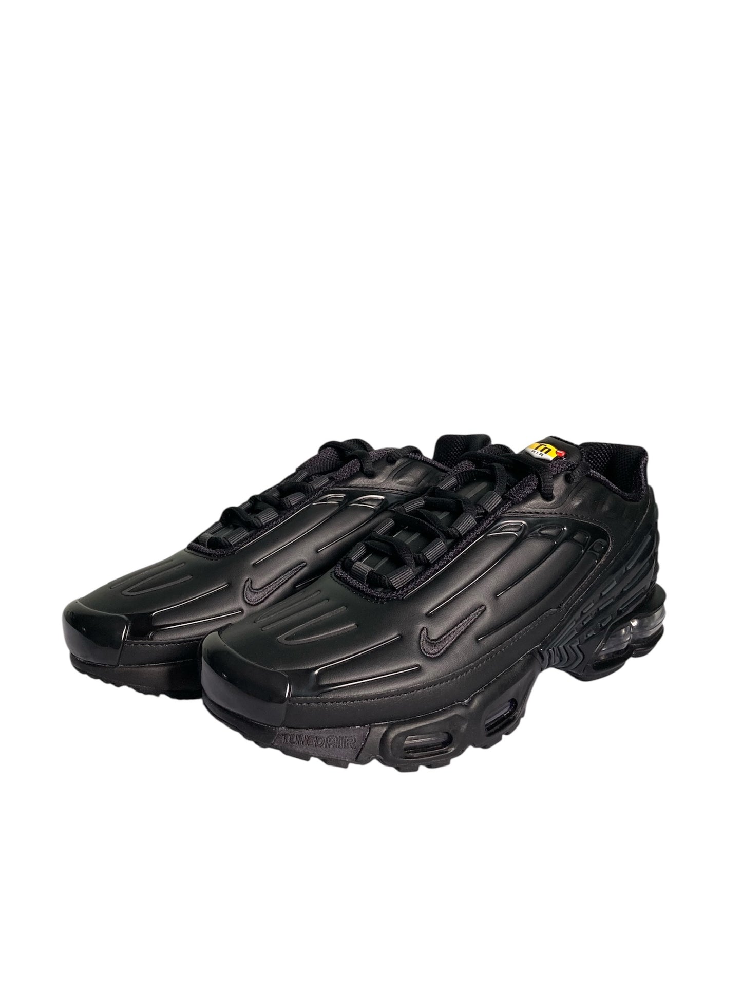 Authentic Nike Air Max Plus 3 Leather Triple Black Trainers