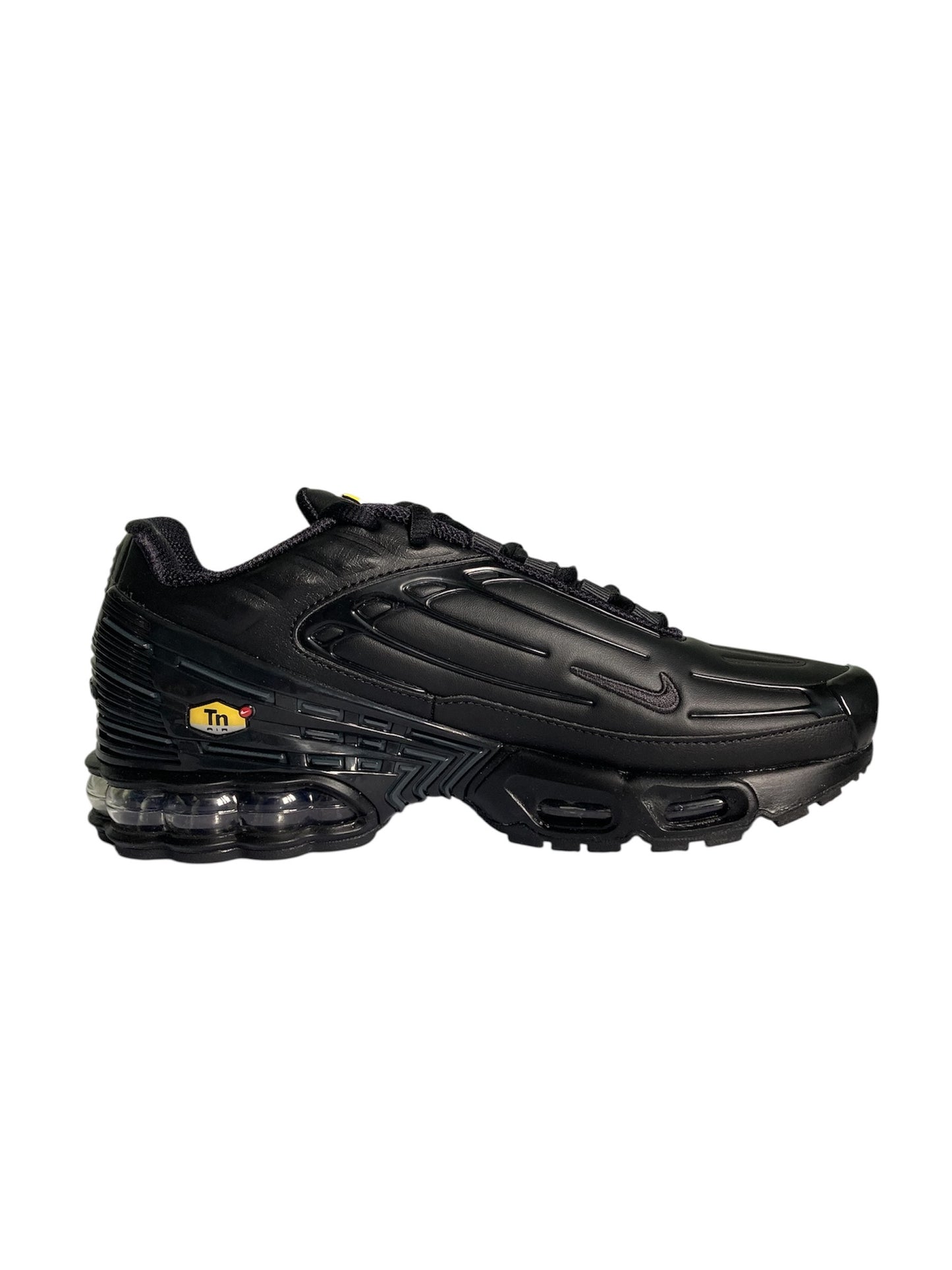 Authentic Nike Air Max Plus 3 Leather Triple Black Trainers