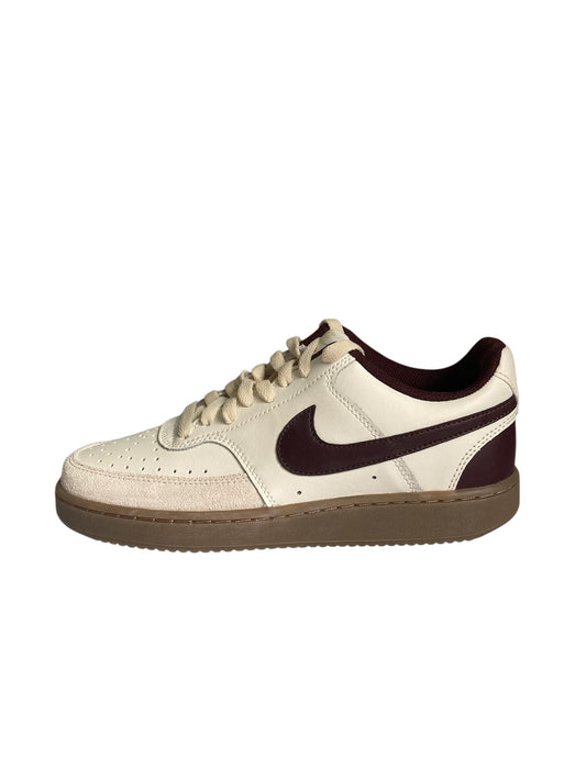 Authentic Nike Court Vision Low Sail/Burgundy Trainers