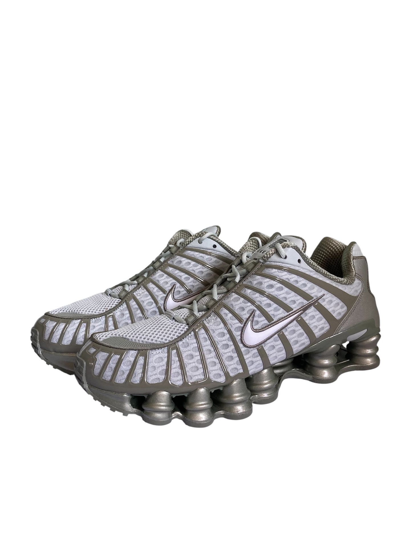 Authentic Nike Shox TL Silver/White Light Army Trainers